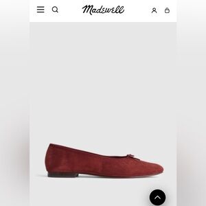 Madewell Ballet flats size 8, color is dark Merlot